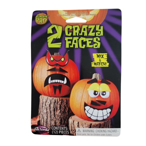 Halloween Carving Decorating Kits Lot Pumpkin Masters 2 Crazy Faces Paint NEW - Picture 9 of 10